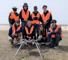 Eight members of student team WARG attended a recent UAV competition in Manitoba.