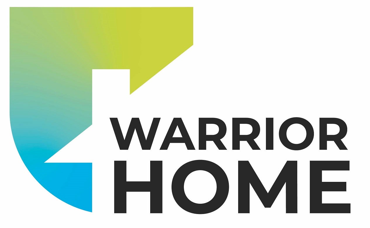 warrior home logo, refreshed with blues and greens 