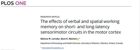 Title block for manuscript published by Markus Lenizky and Professor Sean Meehan in the journal PLoS One