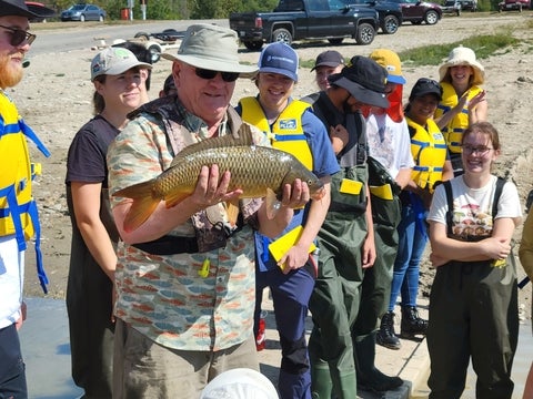 Mark with a carp
