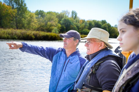 Gerald Mark and Chantry in the field