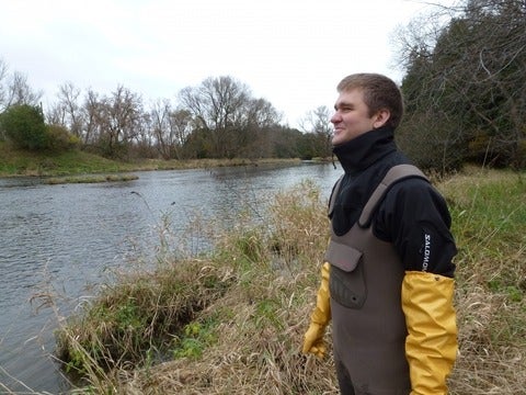 Keegan sampling in the Speed River