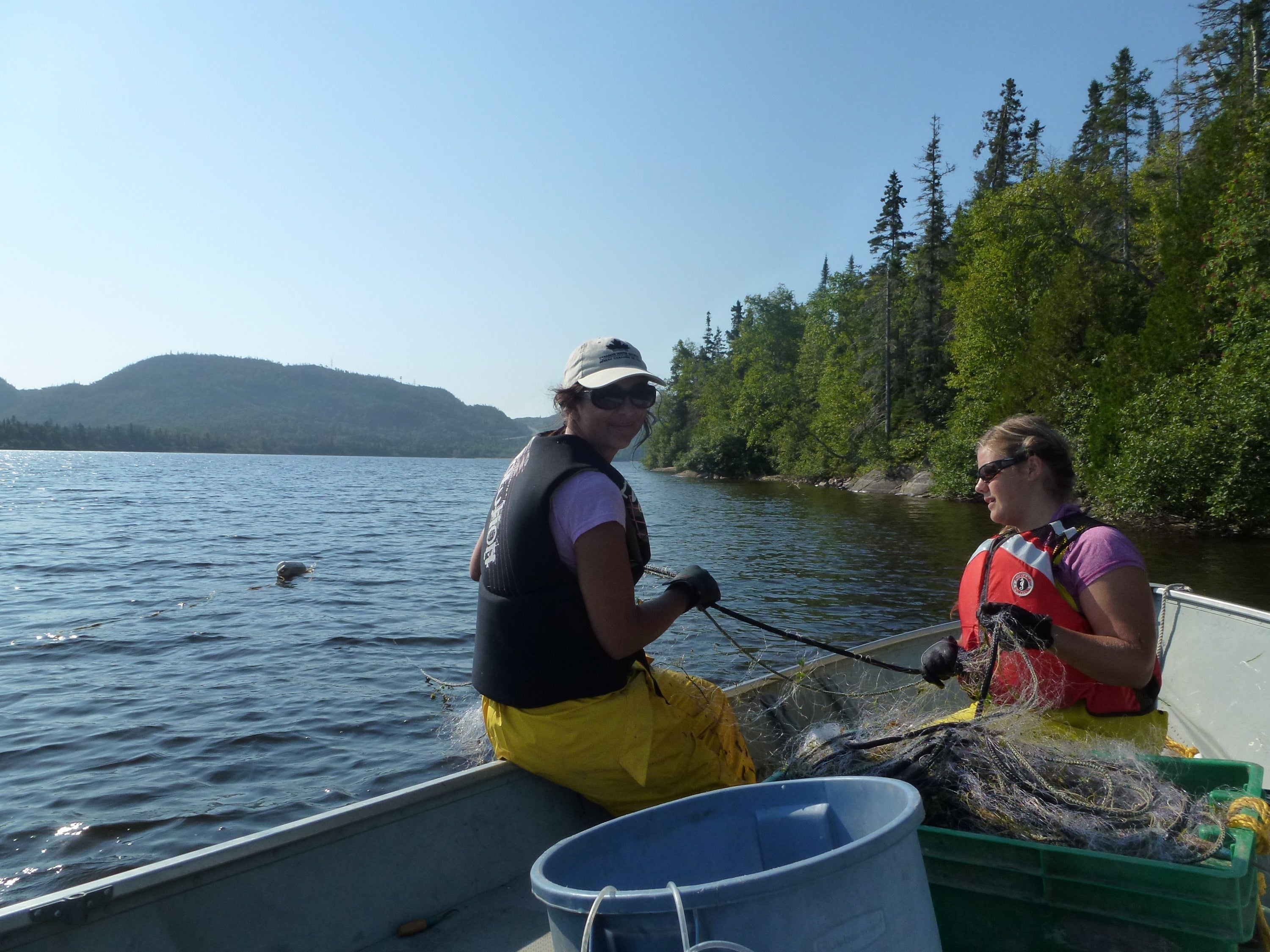 Gill netting in Lake Superior