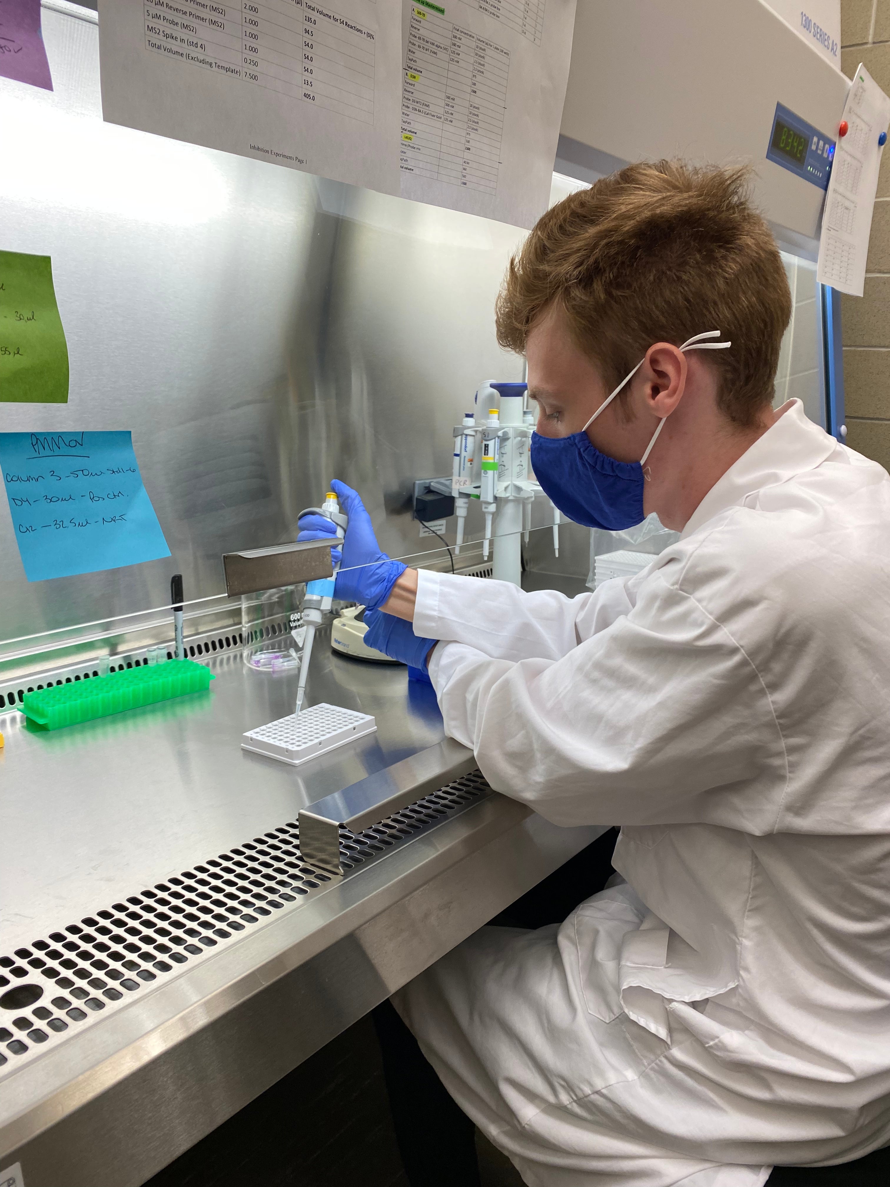 Zach pipetting