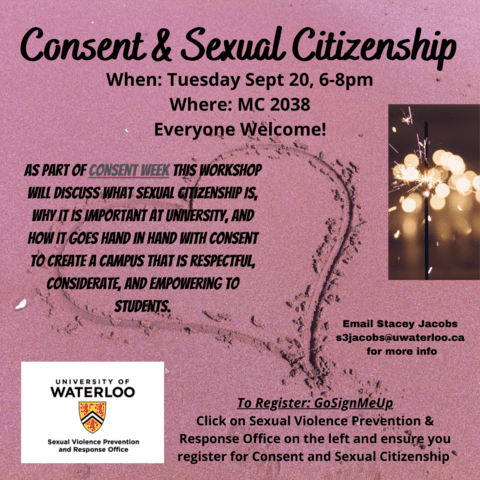 Consent and sexual citizenship graphic with event description