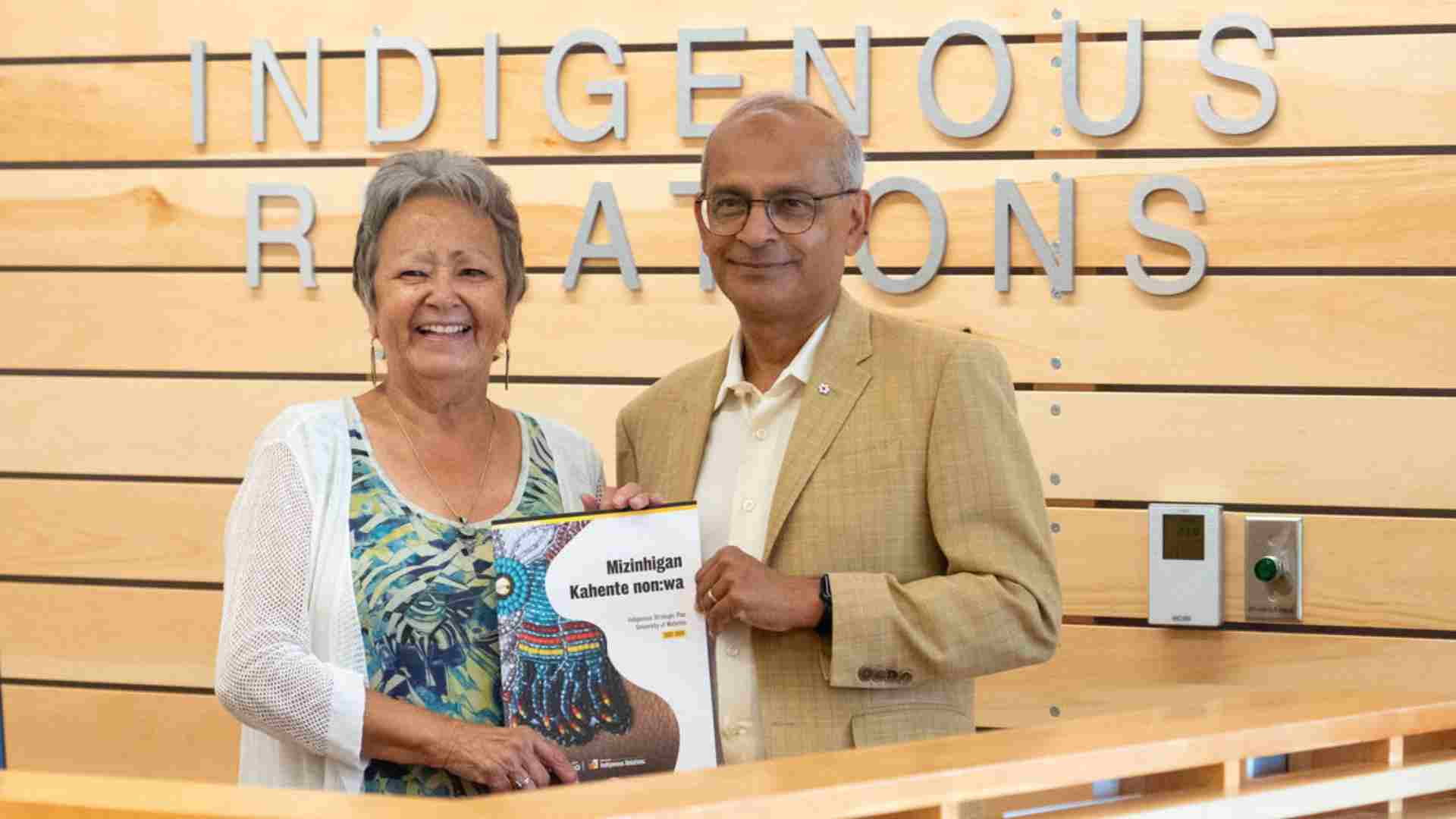Vivek and an Inuit elder 