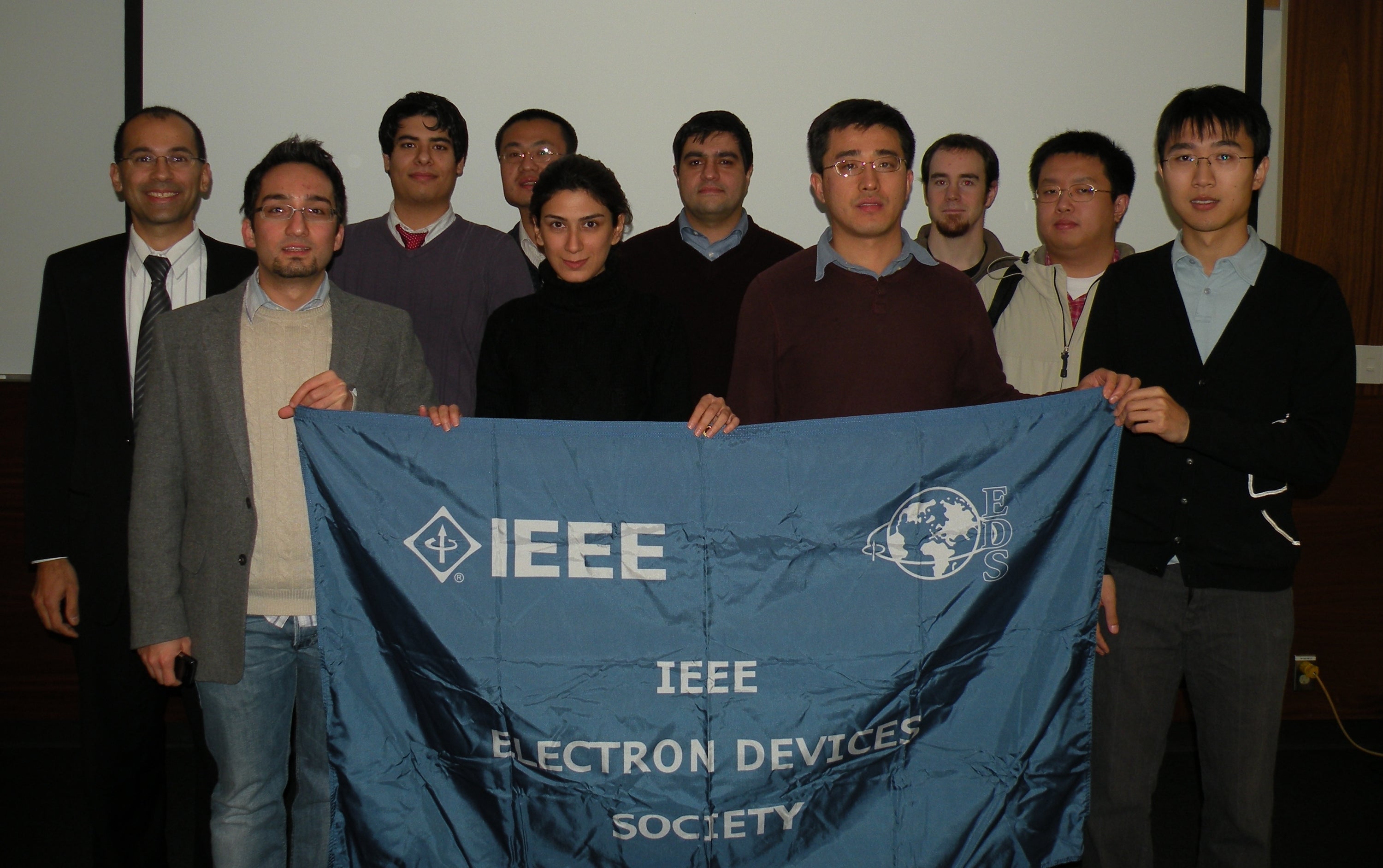 Half of the STAR group at IEEE mini-colloquium on large area electronics (November 6 2009).