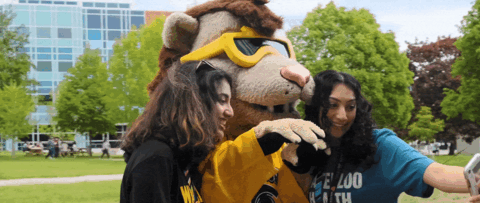 Animated GIF of guests during Waterloo's March Open House on campus