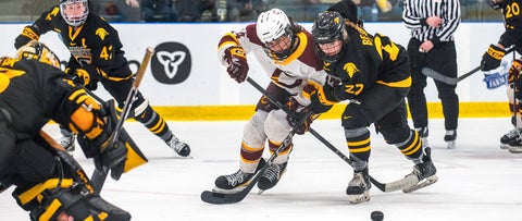 Students playing hockey