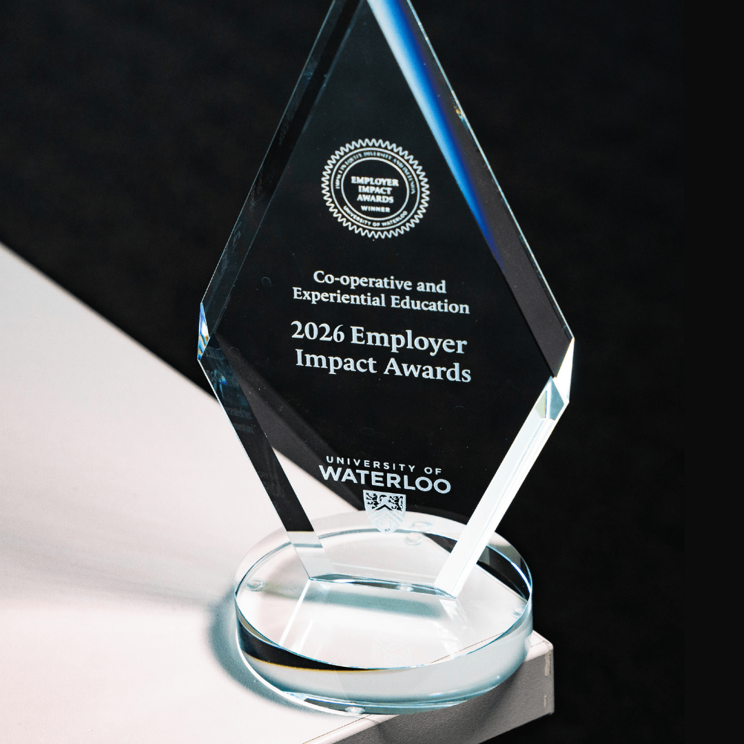 Crystal plaque of co-op employer impact award