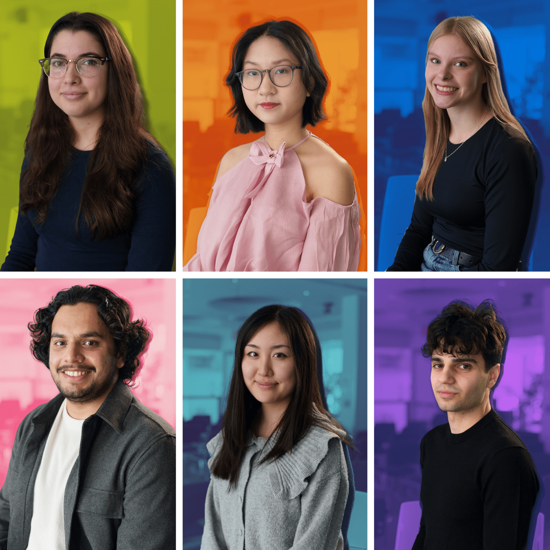 Collage of Co-op Student of the Year recipients from each of the six faculties