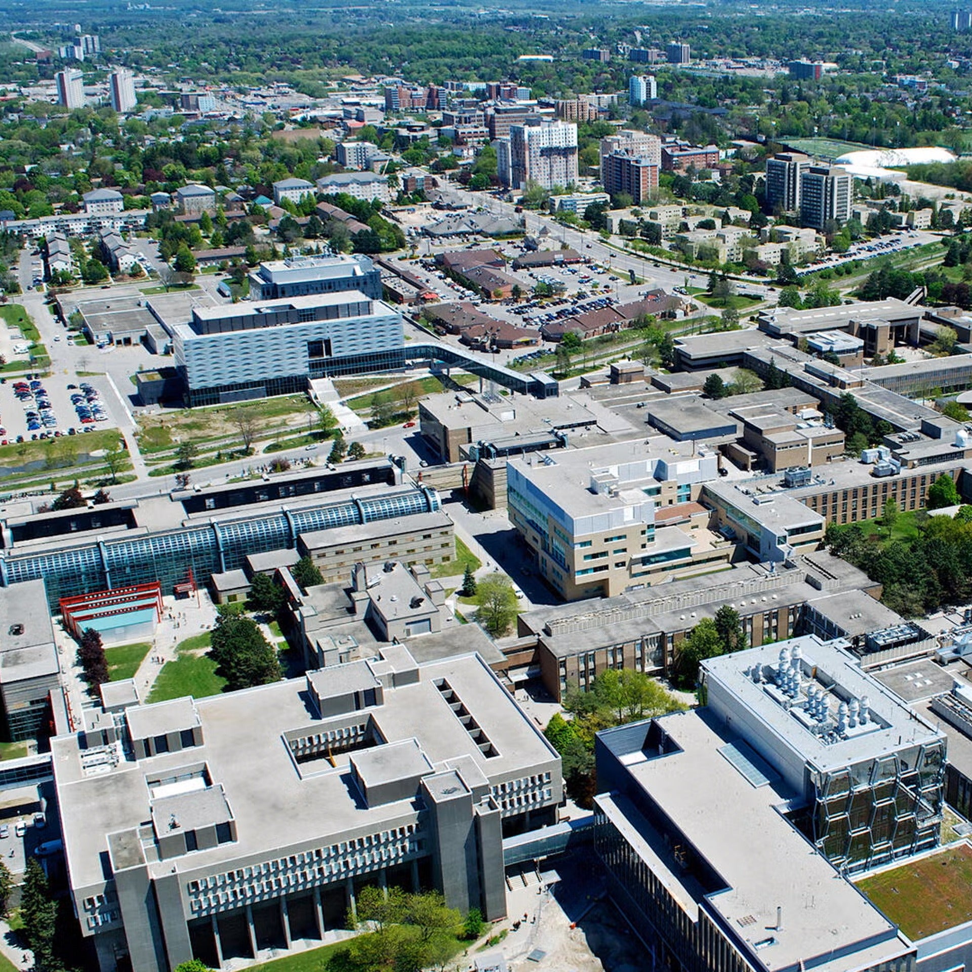 University of Waterloo campus aerial shot