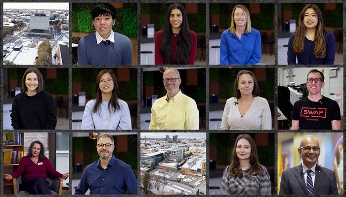 Collage of campus community members