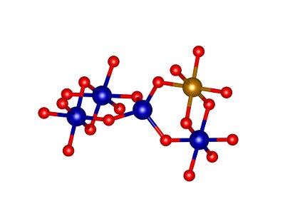 Ball and stick model of a molecule