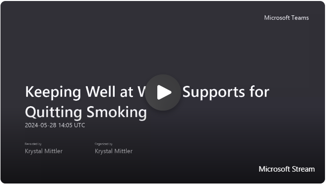 Supports for Quitting Smoking