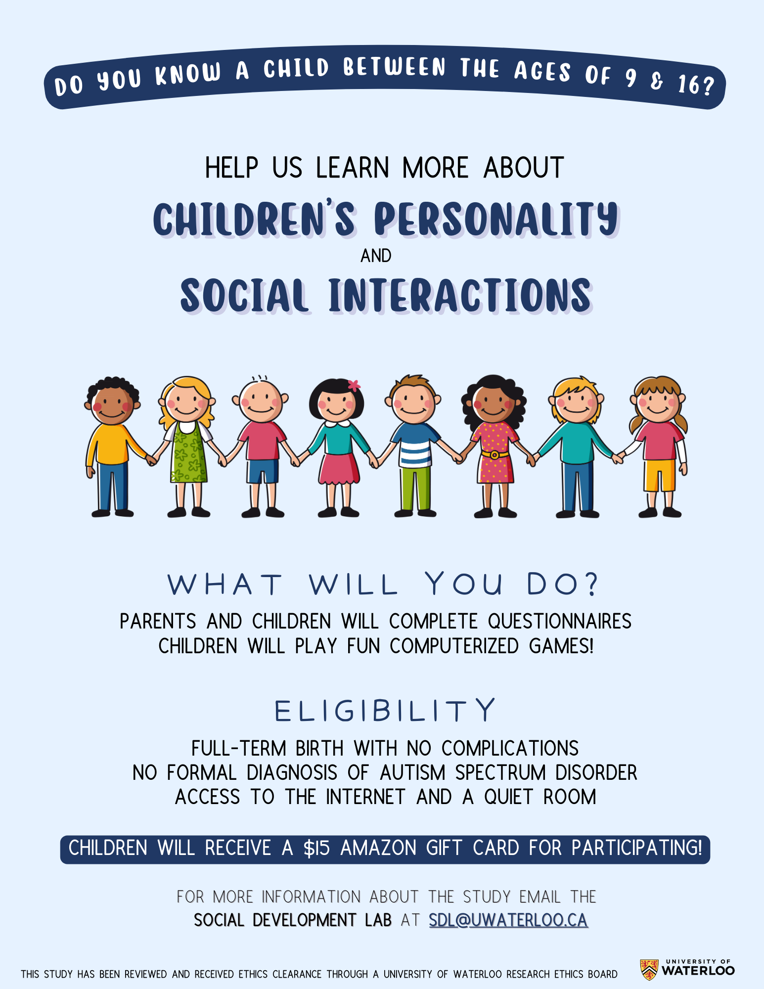 recruitment poster for virtual study