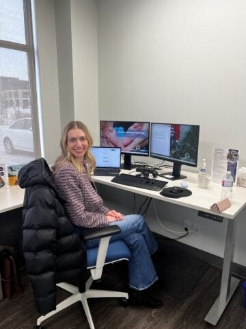 Alexis Wallace, SDS 496R student in her placement at Strong Start