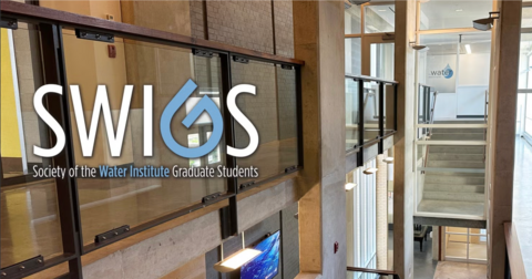 Swigs logo in front of water institute