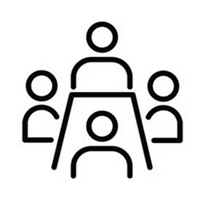 people at a desk- icon