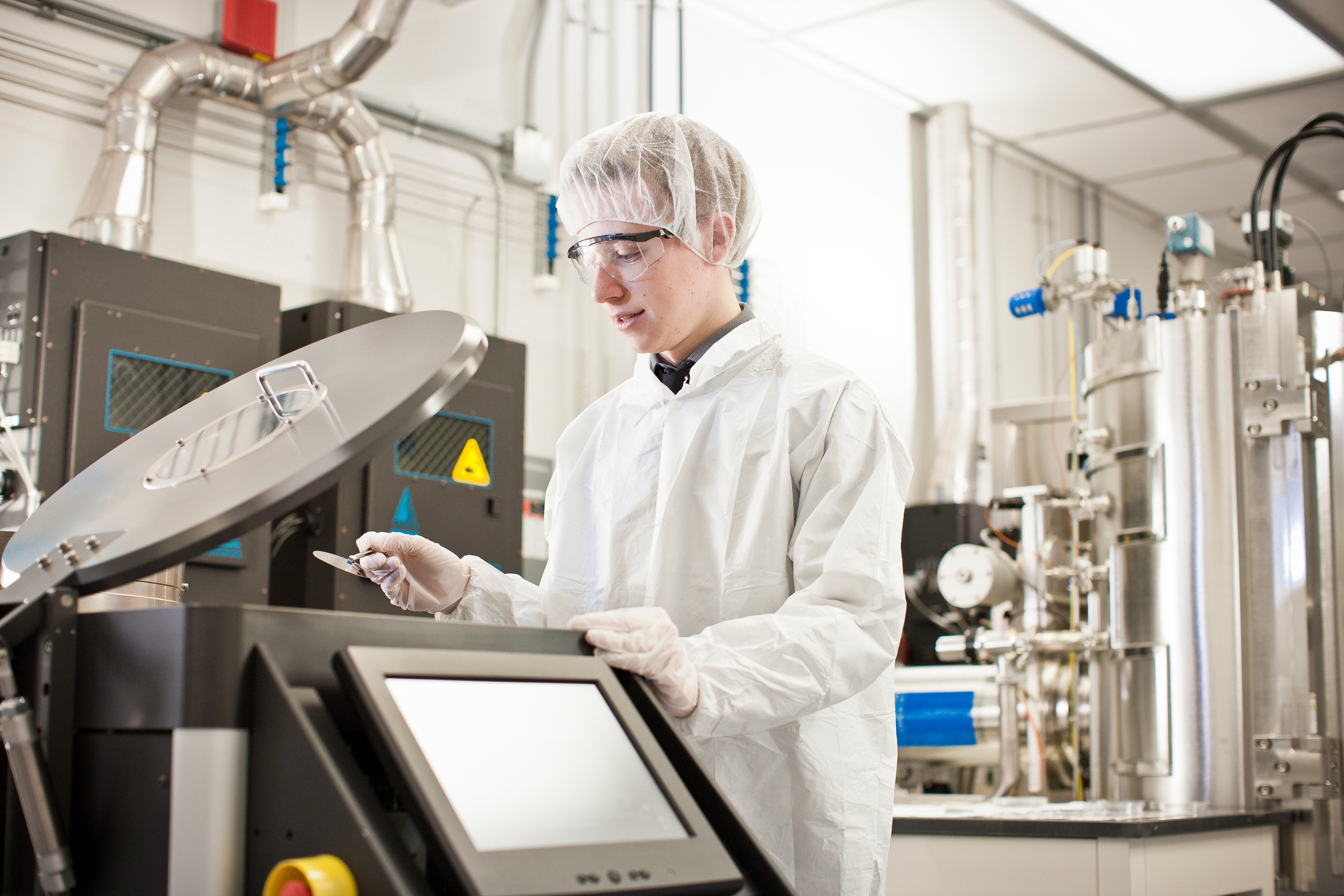 Student in lab