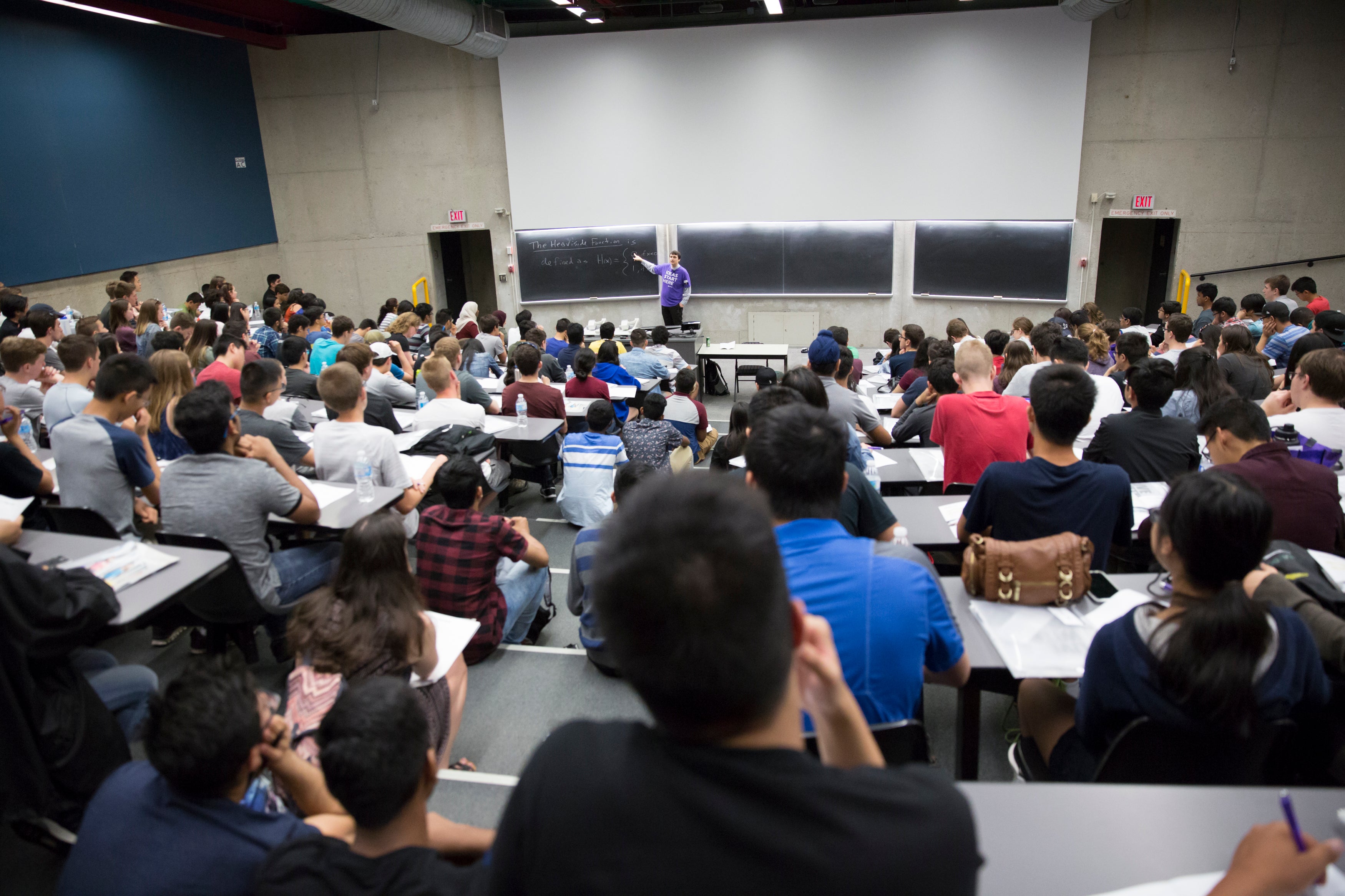 students attending a lecture