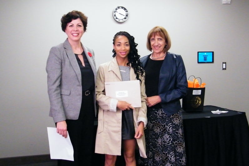 Photo of Kemahee Lee with Dr. Leoni and Dr. Sillato