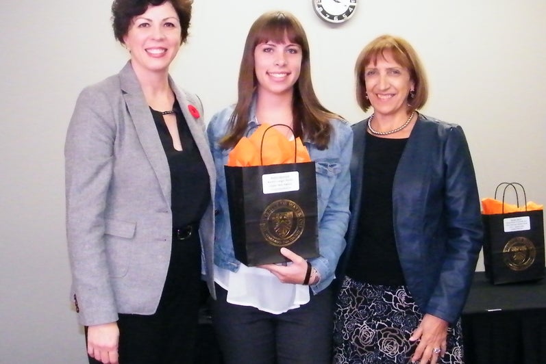 Photo of Rachel Bennett with Dr. Leoni and Dr. Sillato