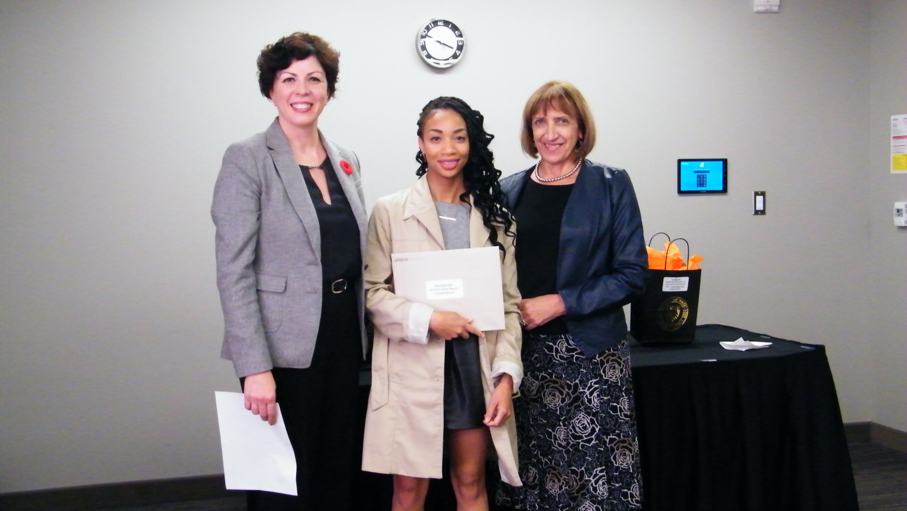 Photo of Kemahee Lee with Dr. Leoni and Dr. Sillato