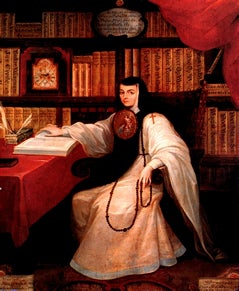 Painting of  Sor Juana Inés de la Cruz by Miguel Cabrera
