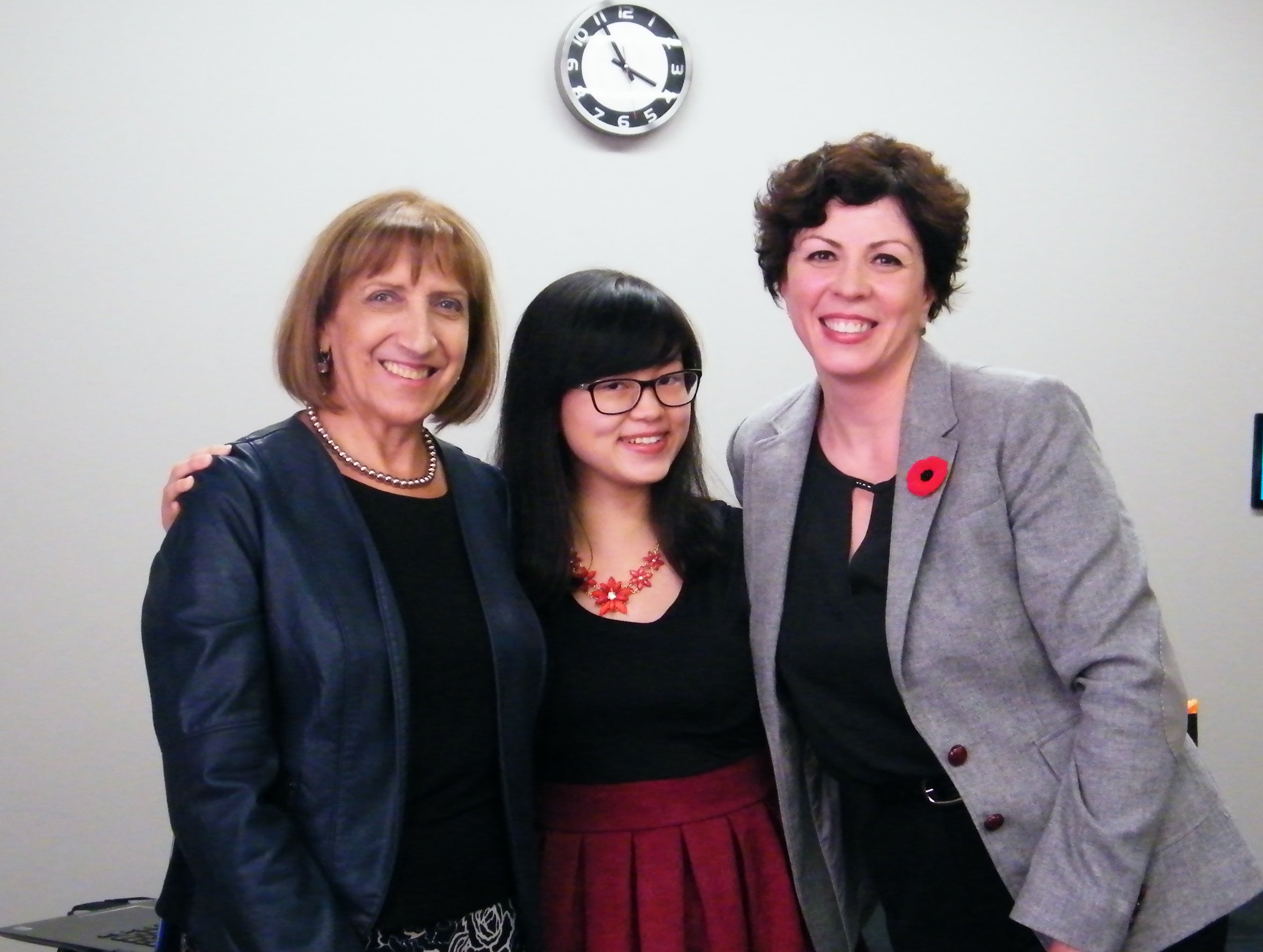 Photo of Tina Chan with Dr. Sillato and Dr. Leoni