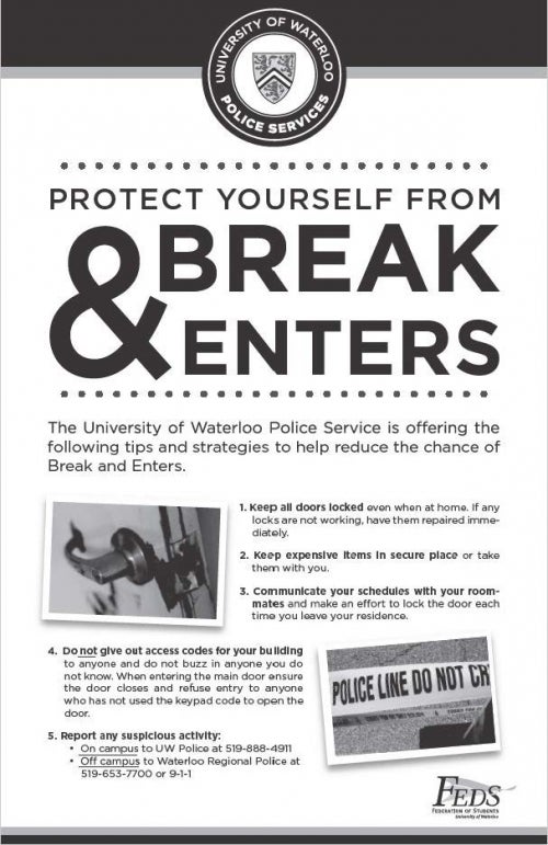 UWPolice Break&amp;Enter Poster