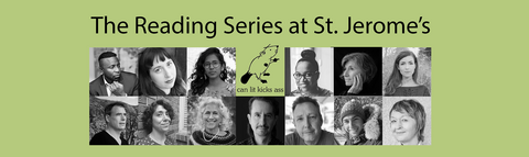 Banner of The Reading Series at St. Jerome's, showing some of the past guests