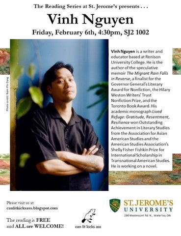 The Reading Series poster for Vinh Nguyen on Feb 6, 2026