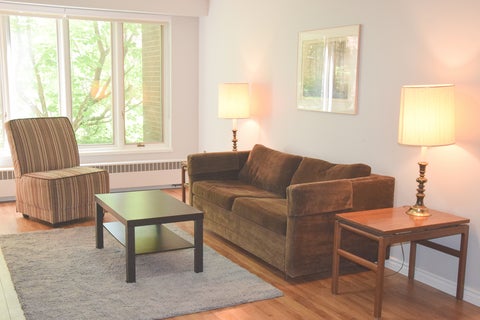 Living room of a residence suit at Louis Hall