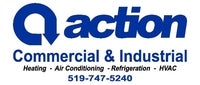 Action Logo. Commercial and Industrial Heating, A/C, Refridgeration, and HVAC.