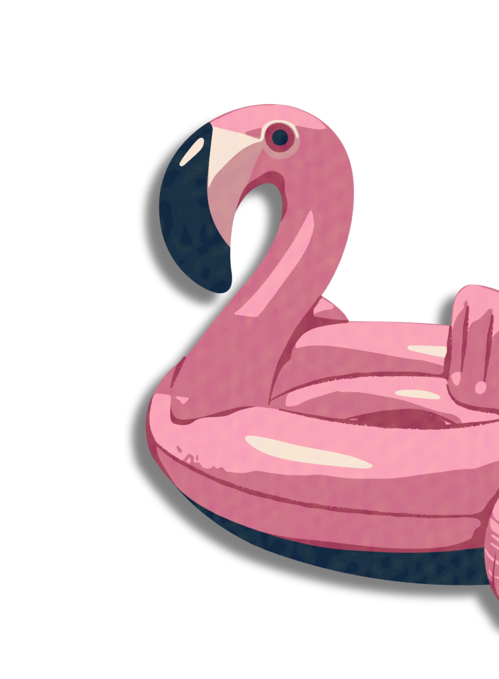 Pink flamingo pool floatie