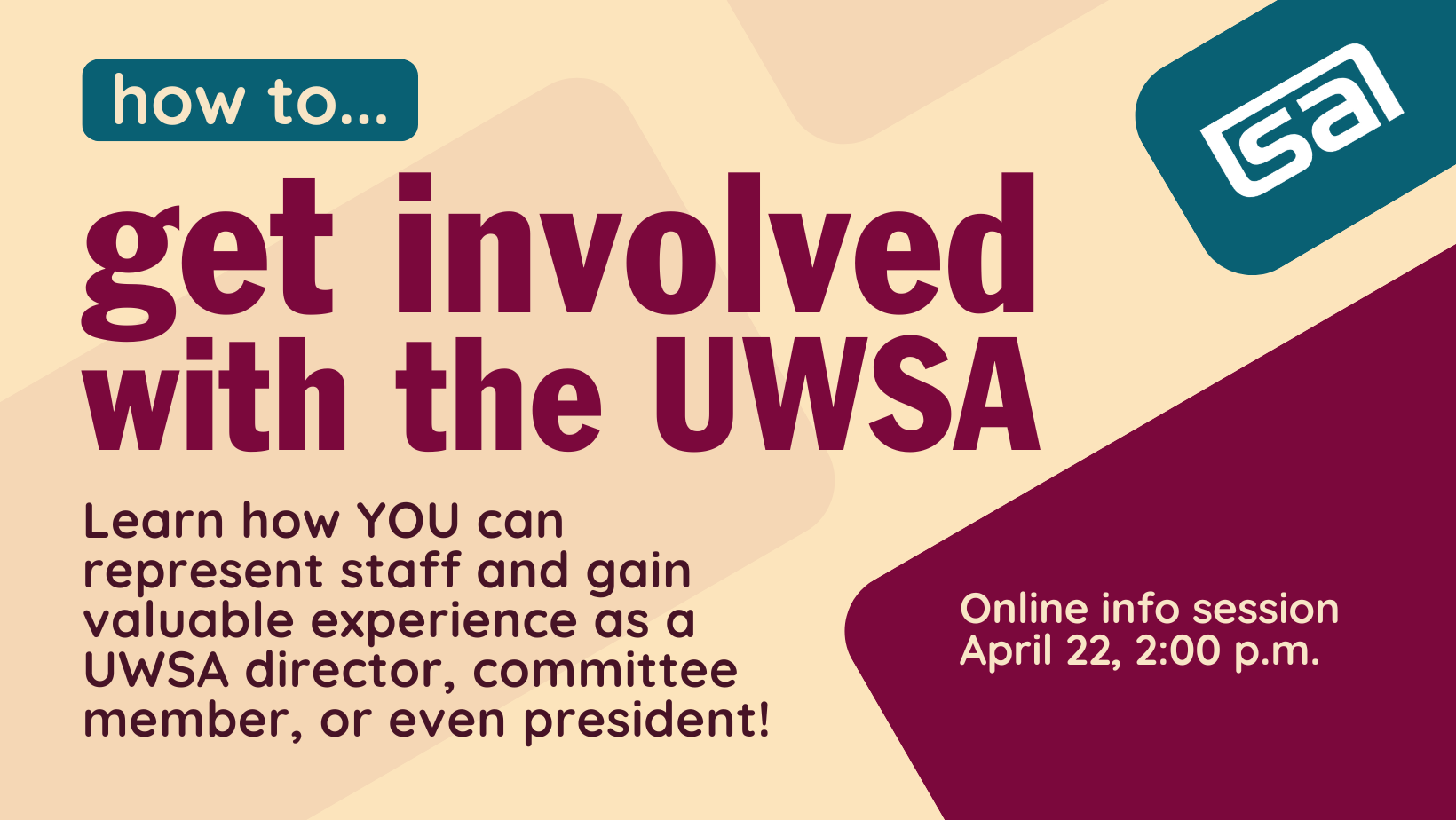 How to get involved with the UWSA