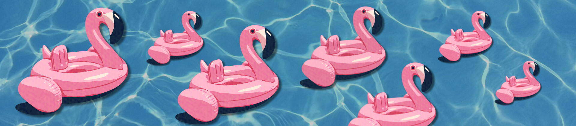 Pool floaties shaped like flamingoes!