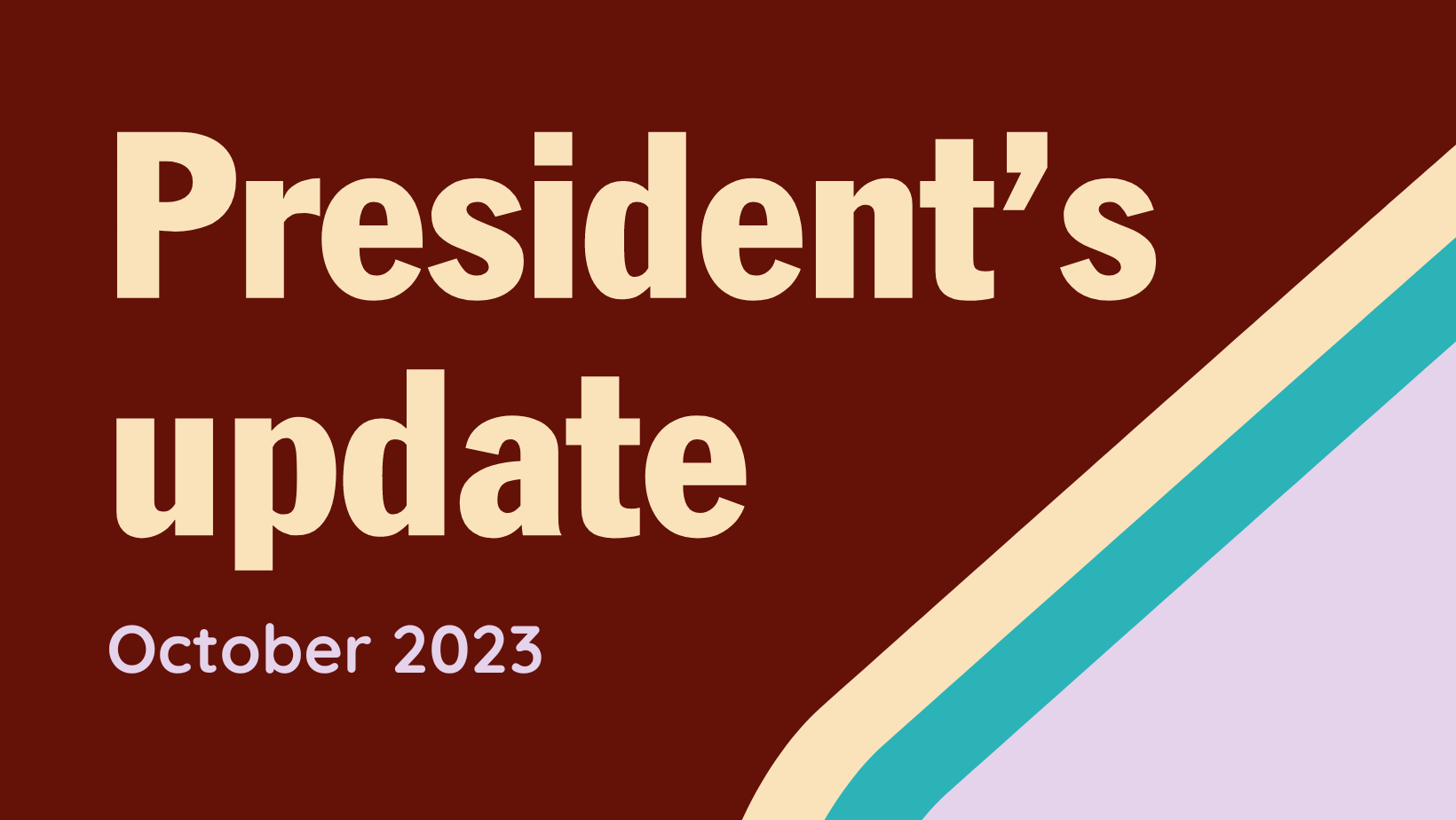 President's update October 2023