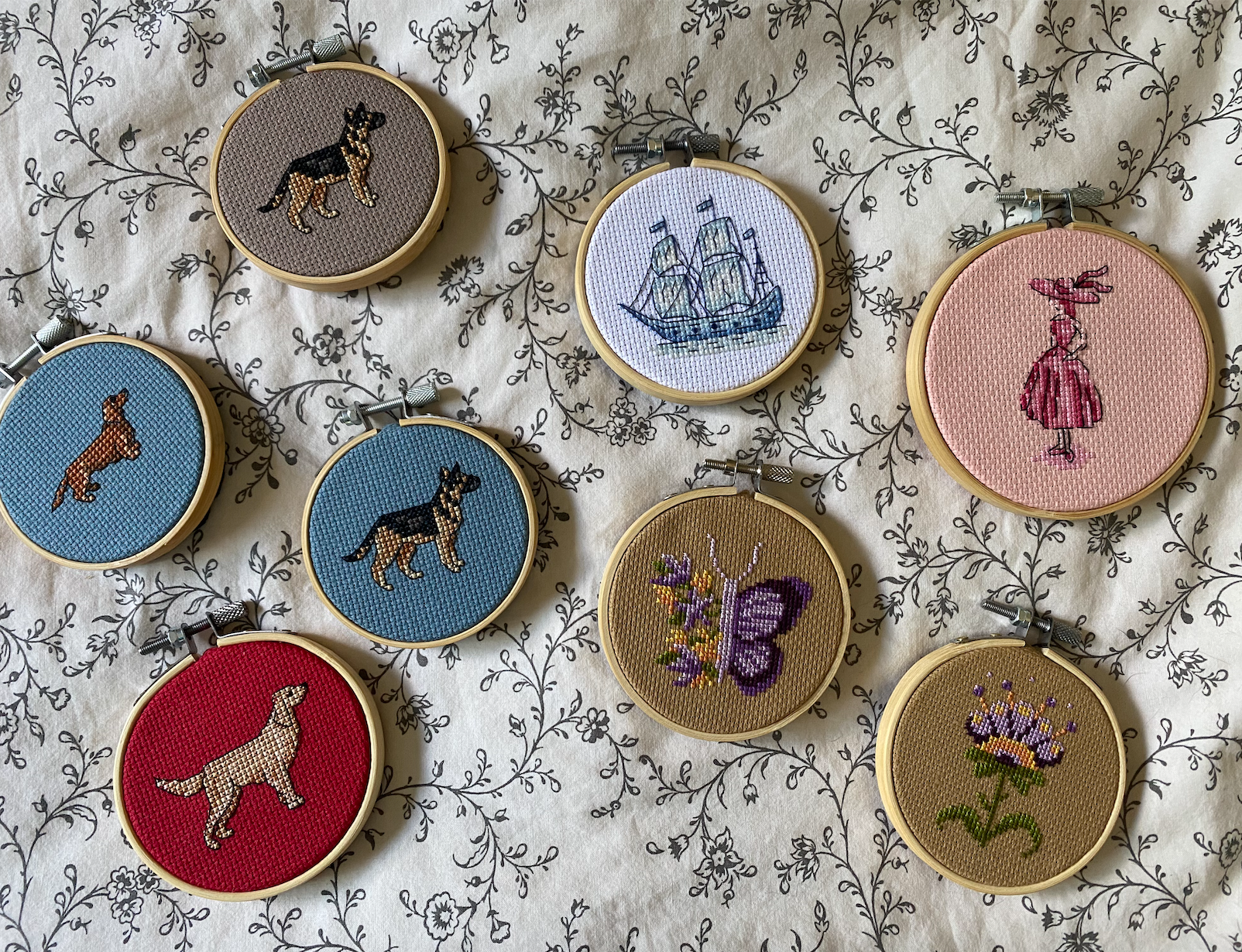 Assortment of crocheted items