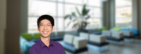 Ben Feng in the M3 Atrium