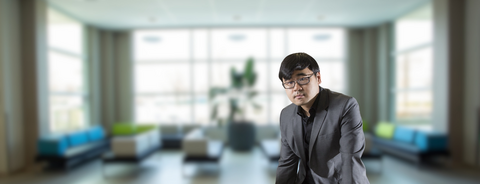 Ruodu Wang in the M3 Atrium