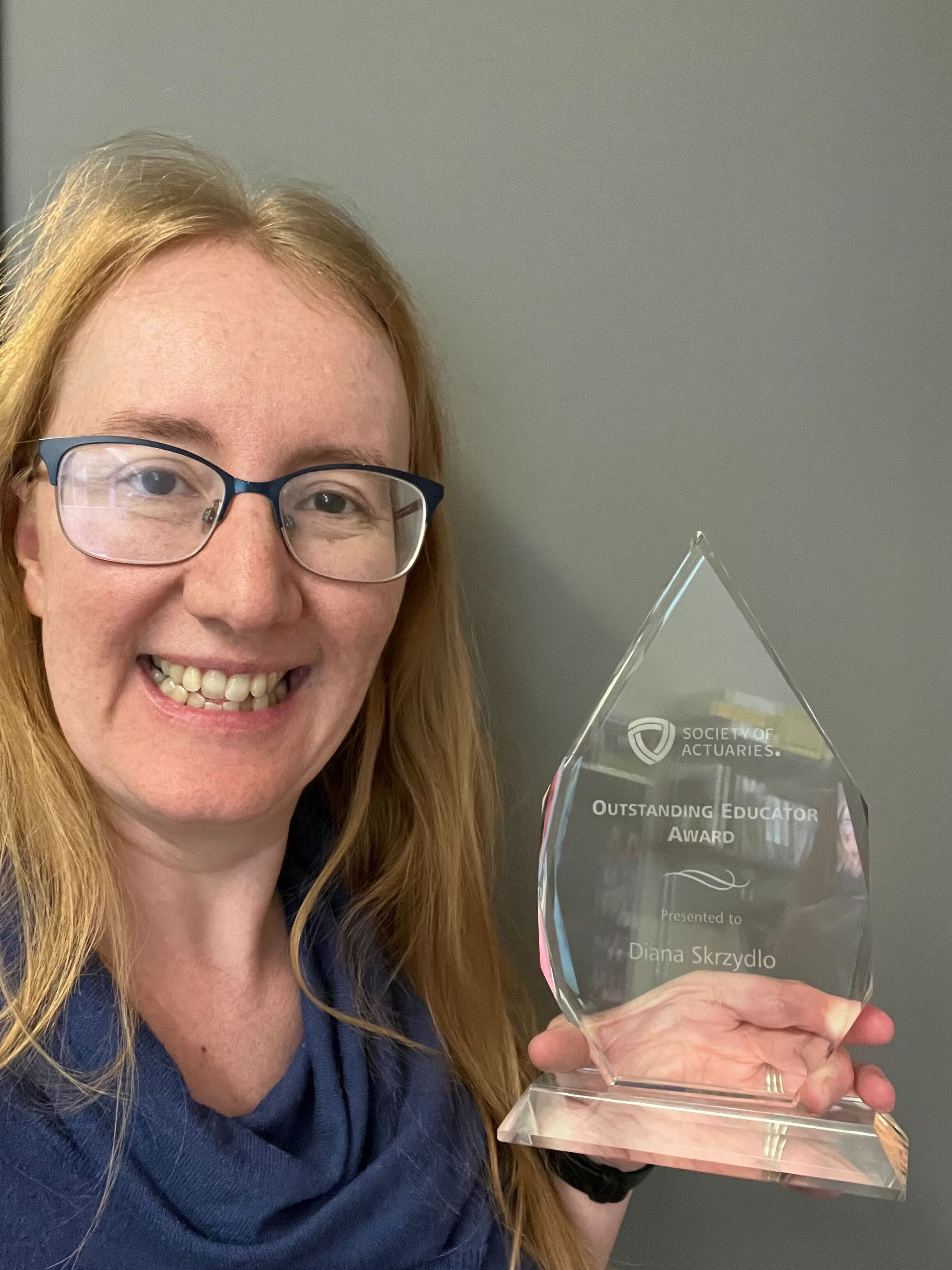 Diana Skrzydlo wins SOA's Outstanding Educator Award