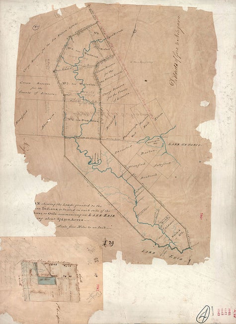 1821 map by Thomas Rideout showing
