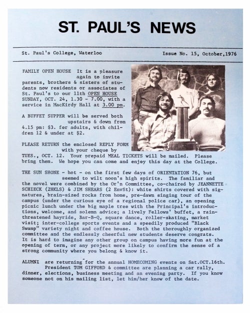Page 1, St. Paul's News October 1976