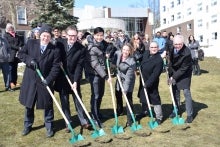 Alumni, staff and students break ground on campus expansion