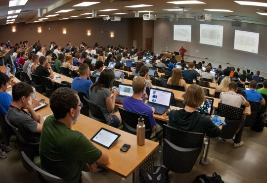 students in lecture hall