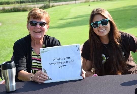 Marcia Capell and Melissa Mark at the 8th Annual St. Paul's Masters golf tournament
