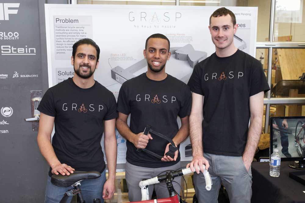 a engineering design team with their final project