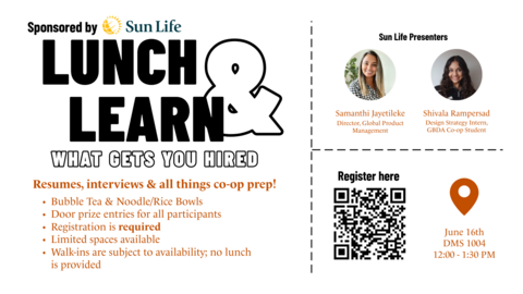 Sun Life Lunch and Learn; What Gets You Hired. Event information and speaker information